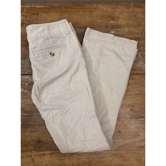 American Eagle Outfitters Stretch Cream Colored Pants Size 4 - Picture 1 of 6